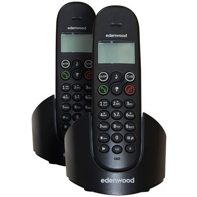 Teléfono fijo inalámbrico duo EDENWOOD TRD 1 negro Teléfono fijo inalámbrico duo EDENWOOD TRD 1 negro