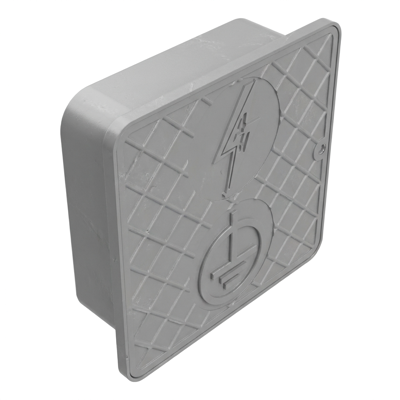 AH Hardt Caja de inspección mural de plástico 150x150x55 mm gris AH Hardt Caja de inspección mural de plástico 150x150x55 mm gris