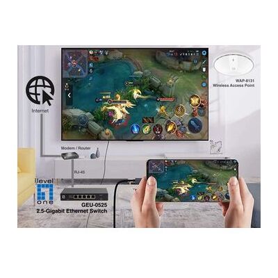 Switch No Gestionable Level One Geu-0525 5p 2.5gbe Carcasa Metal No Rack Switch No Gestionable Level One Geu-0525 5p 2.5gbe Carcasa Metal No Rack