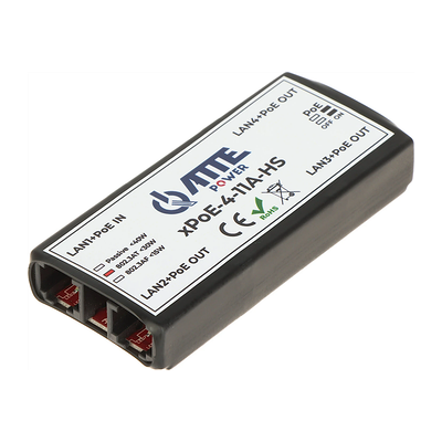 Interruptor PoE de 4 puertos ATTE - Extensor LAN/PoE 10/100 Mbps Interruptor PoE de 4 puertos ATTE - Extensor LAN/PoE 10/100 Mbps
