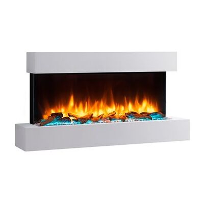 Chimenea eléctrica de pared Crownflame Ignis - efecto llama 3D, 2000W, LED, mando Chimenea eléctrica de pared Crownflame Ignis - efecto llama 3D, 2000W, LED, mando