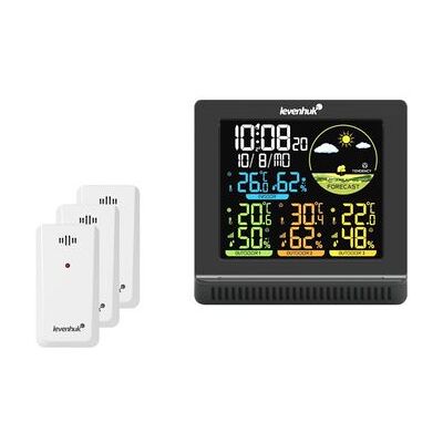 LEVENHUK Funciones: Reloj, Calendario, Despertador, Termómetro, Higrómetro, Tres Sensores Remotos Incluidos LEVENHUK Funciones: Reloj, Calendario, Despertador, Termómetro, Higrómetro, Tres Sensores Remotos Incluidos