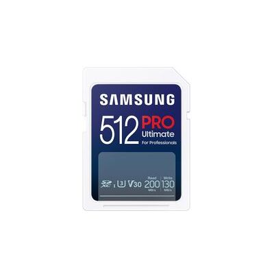 Tarjeta De Memoria Sd Samsung Sd Pro Ultimate De 512 Gb Uhs-i U3 Full Hd Y 4k Uhd 200 Mb/s De Lectura 130 Mb/s De Escritura Tarjeta De Memoria Sd Samsung Sd Pro Ultimate De 512 Gb Uhs-i U3 Full Hd Y 4k Uhd 200 Mb/s De Lectura 130 Mb/s De Escritura