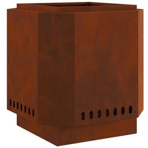 vidaXL Acero resistente a la intemperie/marrón 48x48x51cm Parrilla duradera - Parrilla vidaXL Acero resistente a la intemperie/marrón 48x48x51cm Parrilla duradera - Parrilla