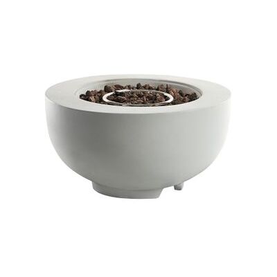 BELIANI Brasero De Jardín Patio Grc Quemador De Acero Inoxidable Gas Propano Gris Claro Daisetu BELIANI Brasero De Jardín Patio Grc Quemador De Acero Inoxidable Gas Propano Gris Claro Daisetu