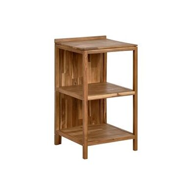 BELIANI Isla De Cocina Exterior De Madera De Acacia Con Estantes Y Encimera De Madera Maciza 50 X 50 X 90 Cm Marrón Venosa BELIANI Isla De Cocina Exterior De Madera De Acacia Con Estantes Y Encimera De Madera Maciza 50 X 50 X 90 Cm Marrón Venosa