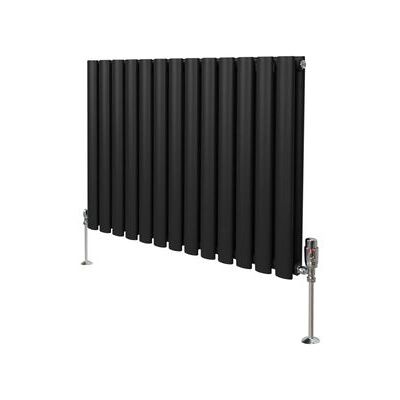 MonsterShop Modelo 600mm x 780mm Radiador Ovalado Negro - Calefacción MonsterShop Modelo 600mm x 780mm Radiador Ovalado Negro - Calefacción