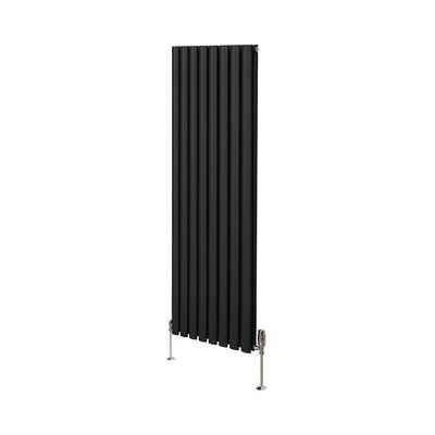 Radiador de Columna Ovalada Negra MonsterShop y Válvulas TRV Radiador de Columna Ovalada Negra MonsterShop y Válvulas TRV