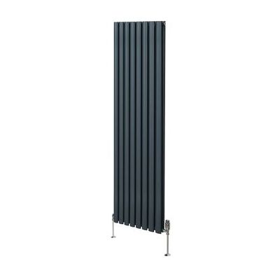 Radiador de Columna Ovalada MonsterShop 1800mm x 480mm Gris Antracita y Válvulas TRV Radiador de Columna Ovalada MonsterShop 1800mm x 480mm Gris Antracita y Válvulas TRV