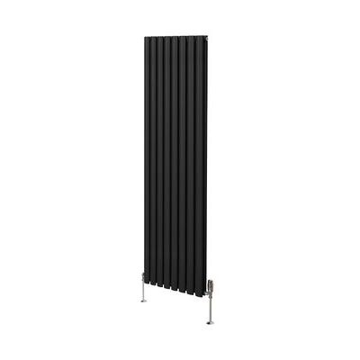 Radiador de Columna Ovalada Negro 1800mm x 480mm con Válvulas TRV Radiador de Columna Ovalada Negro 1800mm x 480mm con Válvulas TRV