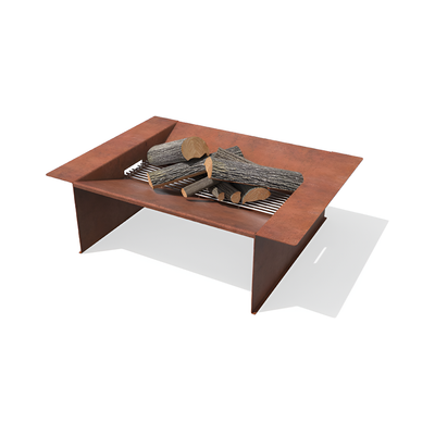 Alba Brasero/fogata Zig Con Parrillas De Acero Corten Alba Brasero/fogata Zig Con Parrillas De Acero Corten