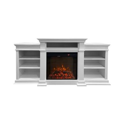 DIVINA FIRE Camino Elettrico Caminetto Da Terra Biden In Legno Bianco L179 X P48 X H85 DIVINA FIRE Camino Elettrico Caminetto Da Terra Biden In Legno Bianco L179 X P48 X H85