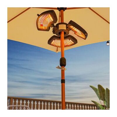 Estufa Exterior Eléctrica De Aluminio Acero Ø55x8 Cm-outsunny. Negro Estufa Exterior Eléctrica De Aluminio Acero Ø55x8 Cm-outsunny. Negro