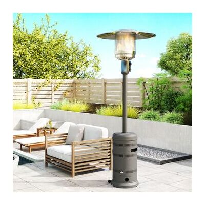 Estufa De Gas Exterior De Aluminio Acero 82x82x222 Cm-outsunny. Gris Estufa De Gas Exterior De Aluminio Acero 82x82x222 Cm-outsunny. Gris