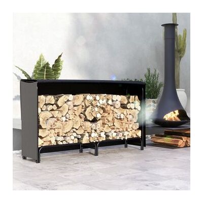Estante De Leña De Metal Oxford 180x36x99 Cm-outsunny. Verde Y Negro Estante De Leña De Metal Oxford 180x36x99 Cm-outsunny. Verde Y Negro