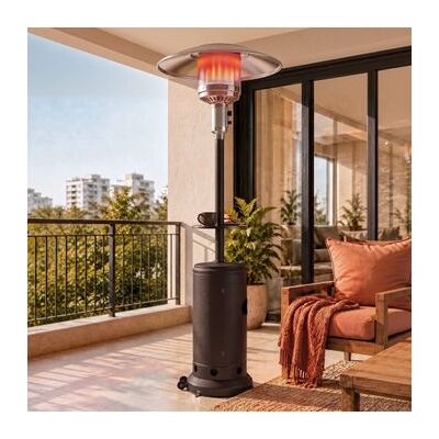 Estufa De Gas Exterior De Metal 81x81x221 Cm-outsunny. Marrón Estufa De Gas Exterior De Metal 81x81x221 Cm-outsunny. Marrón