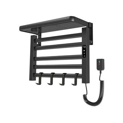 Yoevu - Toallero Eléctrico Wi-fi 100w Con Estante Y Ganchos Negro Yoevu - Toallero Eléctrico Wi-fi 100w Con Estante Y Ganchos Negro