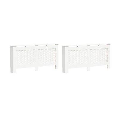 vidaXL 2x Fundas para radiador blancas MDF Salón Dormitorio Estante calefacción vidaXL 2x Fundas para radiador blancas MDF Salón Dormitorio Estante calefacción