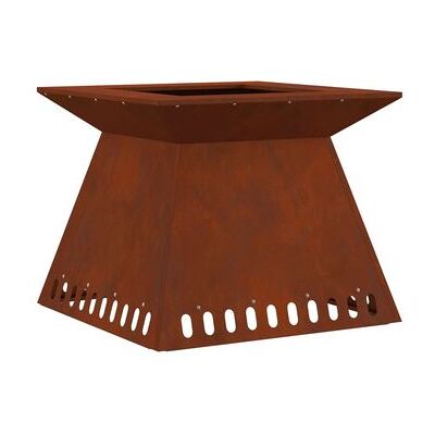 vidaXL Acero resistente a la intemperie/marrón 60x60x50cm Hoguera - Hoguera vidaXL Acero resistente a la intemperie/marrón 60x60x50cm Hoguera - Hoguera