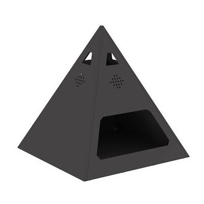 vidaXL Estufa de fuego piramidal de acero negro grande vidaXL Estufa de fuego piramidal de acero negro grande