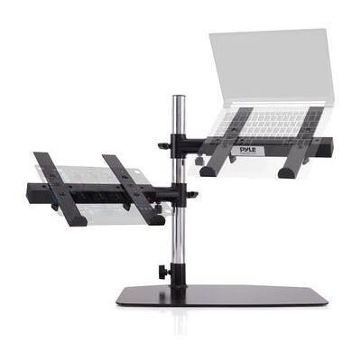 Soporte Portátil Doble Para Laptop Con Altura Ajustable, Diseño Ergonómico, Brazos Ajustables Para Mezcladores Dj, Equipos De Sonido, Estación De Trabajo, Pyle, Negro Soporte Portátil Doble Para Laptop Con Altura Ajustable, Diseño Ergonómico, Brazos Ajustables Para Mezcladores Dj, Equipos De Sonido, Estación De Trabajo, Pyle, Negro