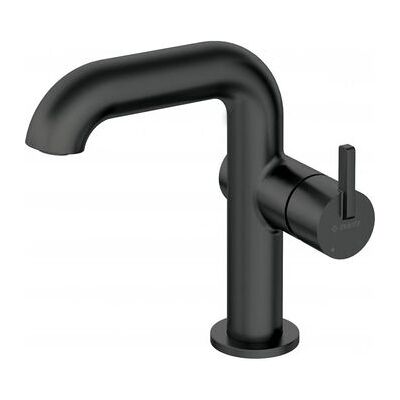 Deante N24M1 Mezclador de lavabo negro mate con caño rectangular - Grifo Deante N24M1 Mezclador de lavabo negro mate con caño rectangular - Grifo