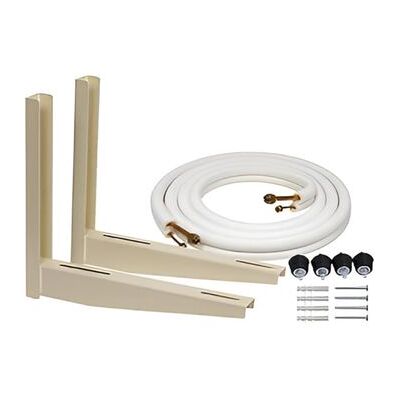 RECAMANIA Kit Instalación Aire Acondicionado Tubo Cobre 1/4" Y 3/8" 3m + Soporte Unidad Exterior 450mm + Antivibradores RECAMANIA Kit Instalación Aire Acondicionado Tubo Cobre 1/4" Y 3/8" 3m + Soporte Unidad Exterior 450mm + Antivibradores