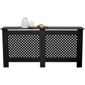 Cubierta Del Radiador Lacado 152x19x82 Cm Mdf Negro Ecd Germany Cubierta Del Radiador Lacado 152x19x82 Cm Mdf Negro Ecd Germany
