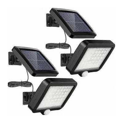 YAEFDD Paquete De 2 56 Luces Solares Led Para Exteriores Con Sensor De Movimiento, Resistente Al Agua Ip65, Ángulo De Iluminación De 120, Luz De Pared Con YAEFDD Paquete De 2 56 Luces Solares Led Para Exteriores Con Sensor De Movimiento, Resistente Al Agua Ip65, Ángulo De Iluminación De 120, Luz De Pared Con