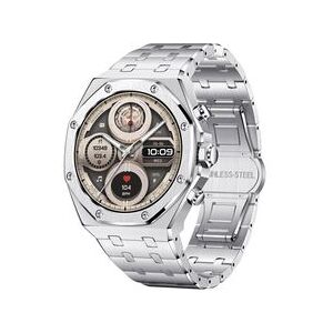 FENGWEN Smartwatch Empresarial Con Llamadas Bluetooth, Pantalla Grande, Monitorización De Oxígeno En Sangre, Sueño Y Salud, Color Plateado FENGWEN Smartwatch Empresarial Con Llamadas Bluetooth, Pantalla Grande, Monitorización De Oxígeno En Sangre, Sueño Y Salud, Color Plateado