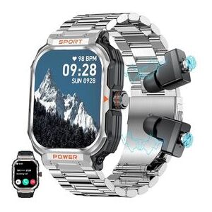 FENGWEN Reloj Inteligente Militar Para Hombre Con Auriculares Tws, Bluetooth, Llamadas, Monitor De Actividad Física Para Deportes Al Aire Libre, Monitor De Ritmo Cardíaco FENGWEN Reloj Inteligente Militar Para Hombre Con Auriculares Tws, Bluetooth, Llamadas, Monitor De Actividad Física Para Deportes Al Aire Libre, Monitor De Ritmo Cardíaco