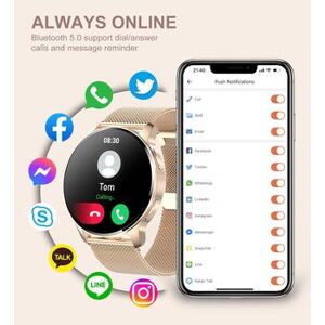VEAXIN Reloj Inteligente 1.32 En Hd Pantalla Táctil Completa Rastreador De Ejercicios A Prueba De Agua-plata-nuevo VEAXIN Reloj Inteligente 1.32 En Hd Pantalla Táctil Completa Rastreador De Ejercicios A Prueba De Agua-plata-nuevo