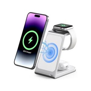 Dispositivos De Estación De Carga Inalámbrica Para Apple Veanxin Aluminio Blanco Dispositivos De Estación De Carga Inalámbrica Para Apple Veanxin Aluminio Blanco
