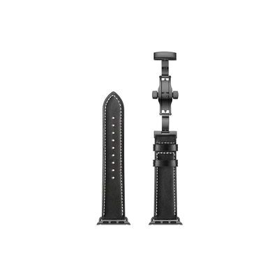 Eko Correa Para Apple Watch 42/44/45 Mm De Cuero Auténtico Con Cierre Desplegable Eko Correa Para Apple Watch 42/44/45 Mm De Cuero Auténtico Con Cierre Desplegable