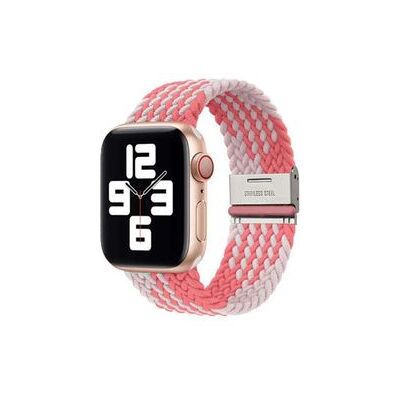VEANXIN Bracelete Pulsera Entrançada Flexible Para Apple Watch Se 2022 40mm Rosa E Branco VEANXIN Bracelete Pulsera Entrançada Flexible Para Apple Watch Se 2022 40mm Rosa E Branco