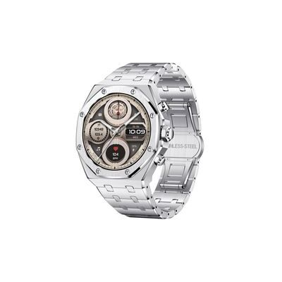 FENGWEN Smartwatch Empresarial Con Llamadas Bluetooth, Pantalla Grande, Monitorización De Oxígeno En Sangre, Sueño Y Salud, Color Plateado FENGWEN Smartwatch Empresarial Con Llamadas Bluetooth, Pantalla Grande, Monitorización De Oxígeno En Sangre, Sueño Y Salud, Color Plateado
