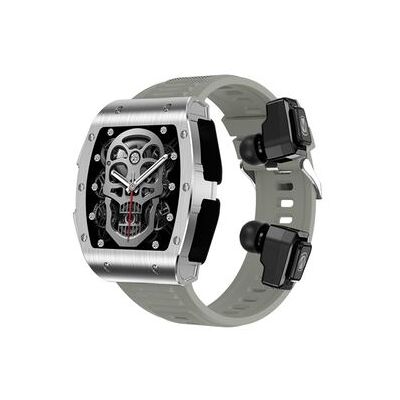 FENGWEN Reloj Inteligente Tws 2 En 1 Con Bluetooth, Llamadas, Monitoreo De Oxígeno En Sangre, Salud, Modos Multideportivos, Gris FENGWEN Reloj Inteligente Tws 2 En 1 Con Bluetooth, Llamadas, Monitoreo De Oxígeno En Sangre, Salud, Modos Multideportivos, Gris