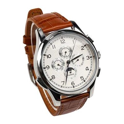 VEAXIN Reloj Mecánico Automático Con Esfera De Globo Blanco, Reloj De Vestir De Negocios Con Cristal De Zafiro De Lujo VEAXIN Reloj Mecánico Automático Con Esfera De Globo Blanco, Reloj De Vestir De Negocios Con Cristal De Zafiro De Lujo