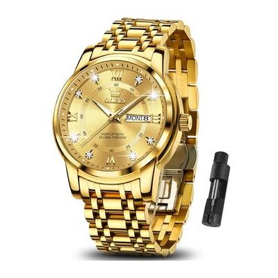 VEAXIN Reloj De Cuarzo Luminoso Resistente Al Agua Clásico Para Hombre(oro) VEAXIN Reloj De Cuarzo Luminoso Resistente Al Agua Clásico Para Hombre(oro)