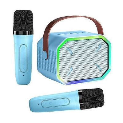 GUSSHIOUS P3 Crianças Adultos Karaoke Ktv Máquina Led Iluminação Bluetooth Alto-falante Com 2 Microfones Sem Fio GUSSHIOUS P3 Crianças Adultos Karaoke Ktv Máquina Led Iluminação Bluetooth Alto-falante Com 2 Microfones Sem Fio
