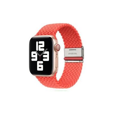 VEANXIN Bracelete Pulsera Entrançada Flexible Para Apple Watch Series Se 44mm Laranja VEANXIN Bracelete Pulsera Entrançada Flexible Para Apple Watch Series Se 44mm Laranja