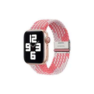 VEANXIN Bracelete Pulsera Entrançada Flexible Para Apple Watch Series Se 44mm Rosa E Branco VEANXIN Bracelete Pulsera Entrançada Flexible Para Apple Watch Series Se 44mm Rosa E Branco