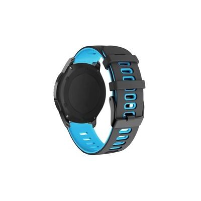 VEANXIN Bracelete Pioneer Para Samsung Galaxy Watch Active 2 Negro E Azul Claro VEANXIN Bracelete Pioneer Para Samsung Galaxy Watch Active 2 Negro E Azul Claro