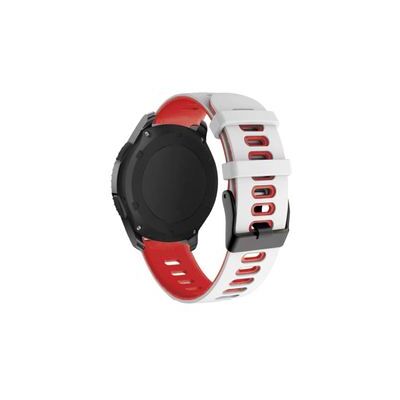 VEANXIN Bracelete Pioneer Para Samsung Galaxy Watch Bluetooth 45mm Branco E Vermelho VEANXIN Bracelete Pioneer Para Samsung Galaxy Watch Bluetooth 45mm Branco E Vermelho
