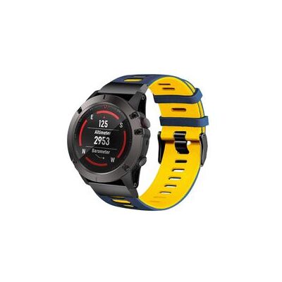 VEANXIN Bracelete Pioneer Para Garmin Fenix 6x Pro Solar Edition Azul E Amarelo VEANXIN Bracelete Pioneer Para Garmin Fenix 6x Pro Solar Edition Azul E Amarelo