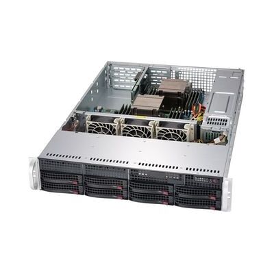 Supermicro CSE-825TQC-R802WB - Chasis de rack 2U, negro, ATX, Sata/Sas Supermicro CSE-825TQC-R802WB - Chasis de rack 2U, negro, ATX, Sata/Sas