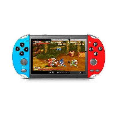 DAM Consola De Videojuegos X7 64 Bits Con Juegos Clásicos Preinstalados. Pantalla 4,3 Pulgadas, Reproductor Multimedia, Cámara De Fotos. 19x5,99x10 Cm. Color: Azul DAM Consola De Videojuegos X7 64 Bits Con Juegos Clásicos Preinstalados. Pantalla 4,3 Pulgadas, Reproductor Multimedia, Cámara De Fotos. 19x5,99x10 Cm. Color: Azul
