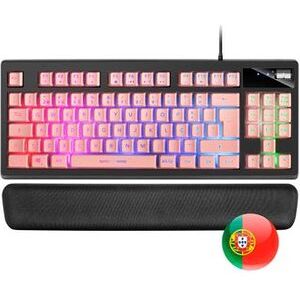 Mars Gaming Mkaxppt Teclado Compacto Tkl H-mech, Rosa, Idioma Portugués