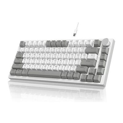 Teclado Mecánico Ajazz Ak820 Con Perilla Y Retroiluminación Blanca Layout Ansi(blanco Roto). Teclado Mecánico Ajazz Ak820 Con Perilla Y Retroiluminación Blanca Layout Ansi(blanco Roto).