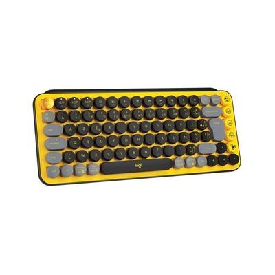 Teclado Inalámbrico, Diseño Compacto Duradero Amarillo Logitech Teclado Inalámbrico, Diseño Compacto Duradero Amarillo Logitech